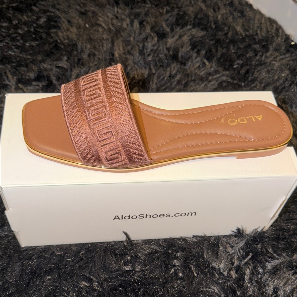 Aldo Women's Tan Slide Sandals